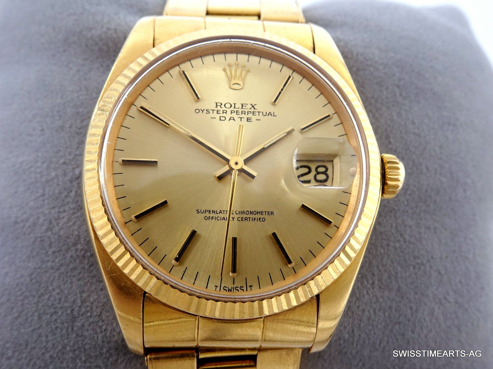 Rolex Orologi: ROLEX OP DATE CHRONOMETER VINTAGE 1978 REF. 1503 AUTO. 34MM – Usato da Zürich venduto da SWISSTIMEARTS-AG 1