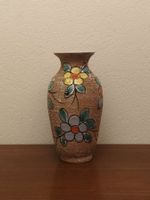 Vintage Italy Keramik Vase Blümchen Blumenvase Handarbeit