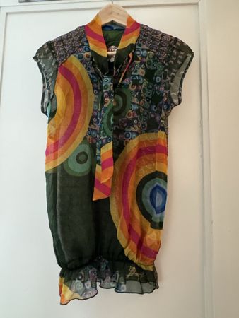 NEW Desigual Blouse multicolored size M short sleeves