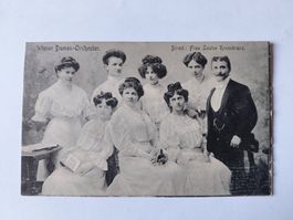 Alte Postkarte: Wiener Damen-Orchester, 1907 gest. CH