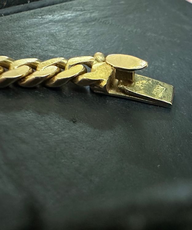 9 Kt Gelbgold Panzerkette 24 Zoll Herren Herren 4 Mm Breit