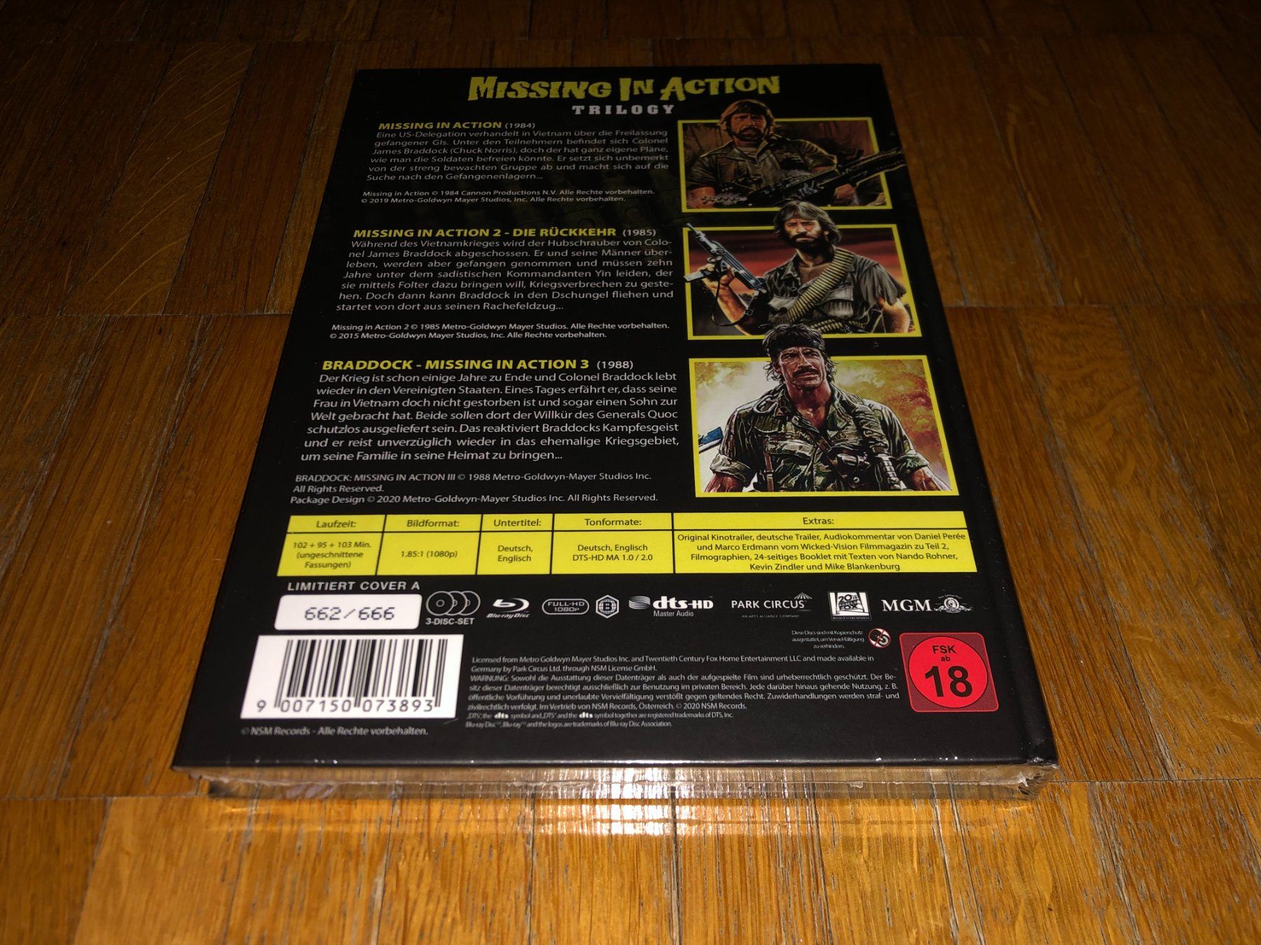 Tutti i DVDs: Missing in Action - TRILOGY - MEDIABOOK - A - UNCUT – Nuovo e nell'imballaggio originale da Basel venduto da havsok 1