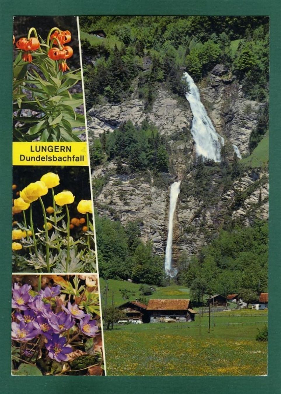 Ansichtskarten: Lungern - Dundelsbachfall, 1977, gelaufen, Grossformat – Gebraucht aus Sargans von Hausi1951
