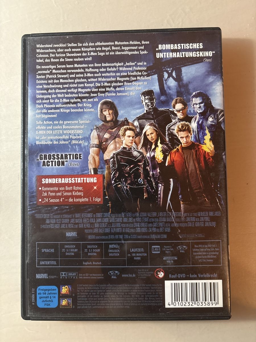 Tutti i DVDs: X- MEN - Der letzte Widerstand – Usato da Ruswil venduto da Slivio_ 1