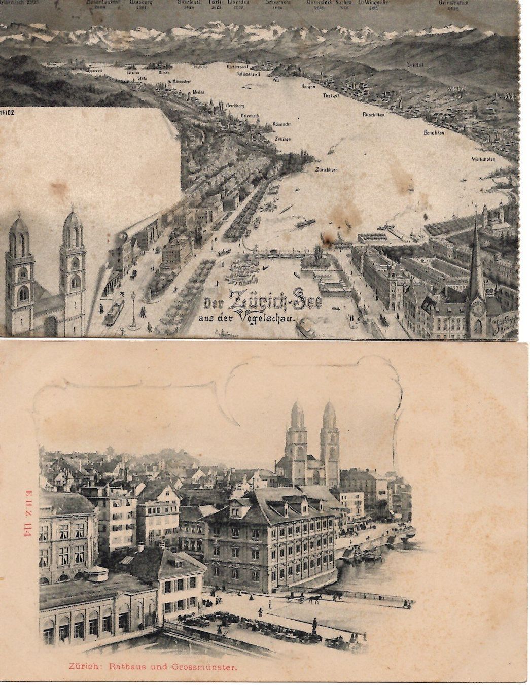 Cartoline postali: AK Zürich schwarz/weiss – Usato da Brunnadern venduto da eichmann.anton 4