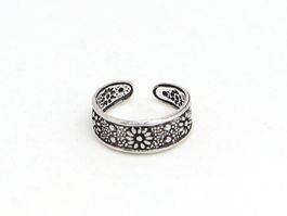 Bague d'orteil NEUVE en Argent 925 – Motif Fleurs