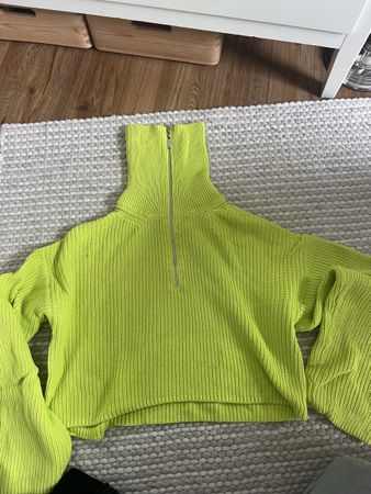 Oversized Strickpullover Neon-Gelb, Oval Square, XS/34