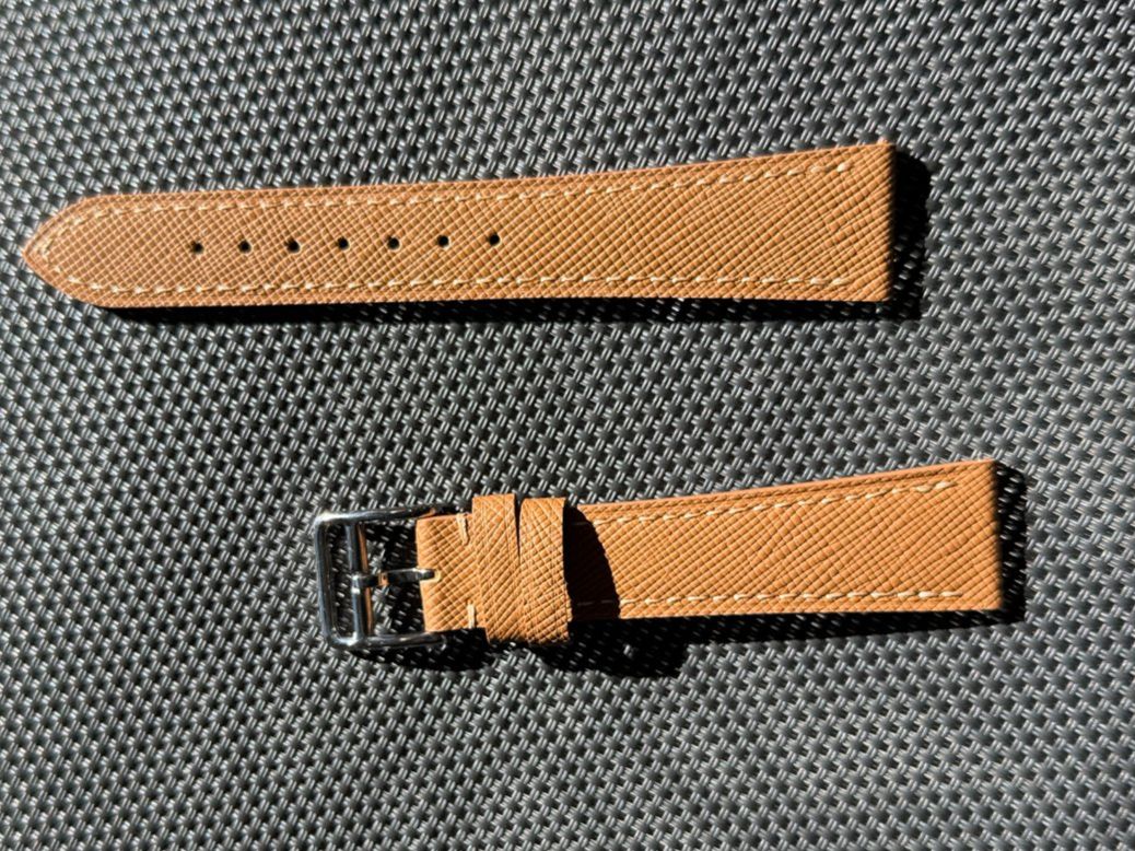 Bracciali & Braccialetti: New 20mm light brown leather watch strap – Usato da Genève venduto da gau_6t8p