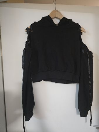 Kapuzenpullover schwarz Grösse S 