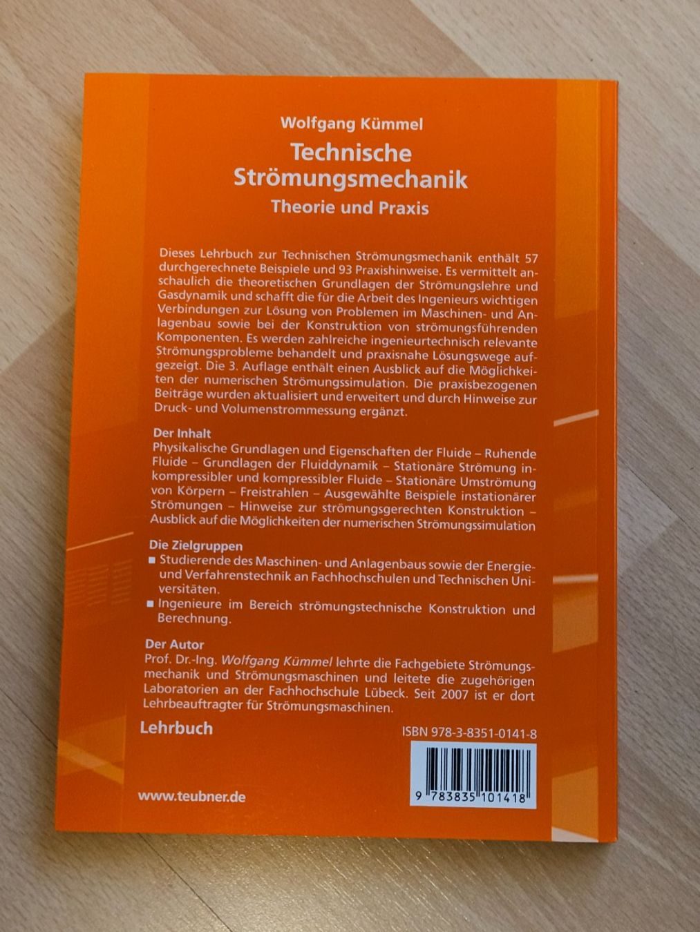 Libri: Technische Strömungsmechanik, Wolfgang Kümmel – Usato da Jona venduto da ASMARADO 1