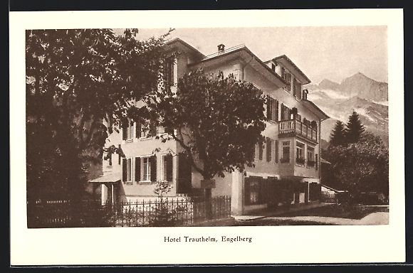 Ansichtskarten: AK Engelberg, Hotel Trautheim – Gebraucht aus Berlin von bartko-reher