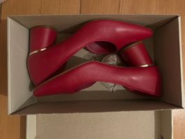 Pumps rot Blockabsatz Grösse 37 neu