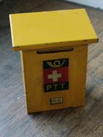 Altes Blech Spielzeug PTT Briefkasten  Kässeli mit Schlüssel