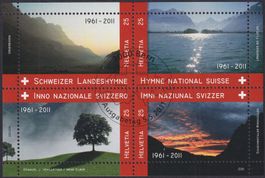 2011, Nr.1394 (Landeshymne) Sonderblock mit Ersttags-Stempel