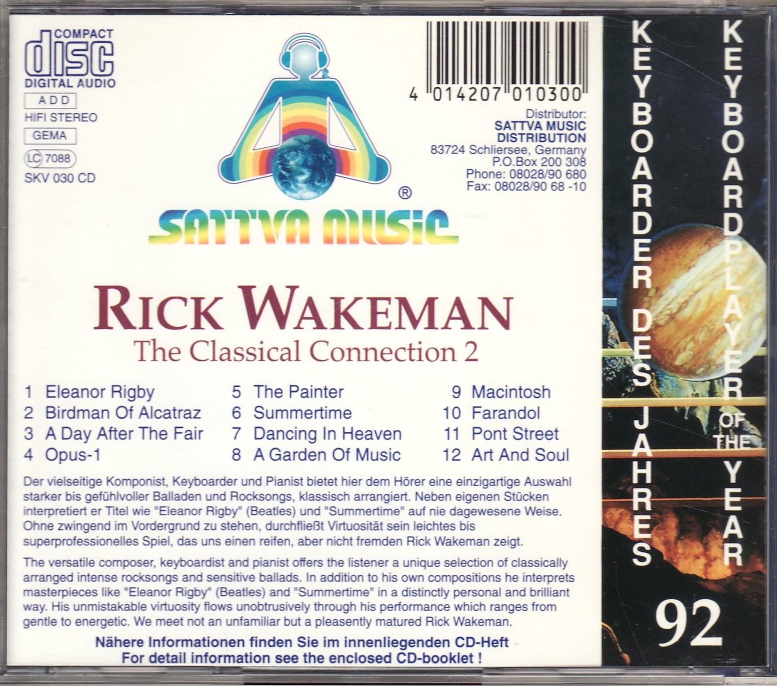 CDs: Rick Wakeman – The Classical Connection 2 – Neuf (Voir description) à Boussens par catfood01 1
