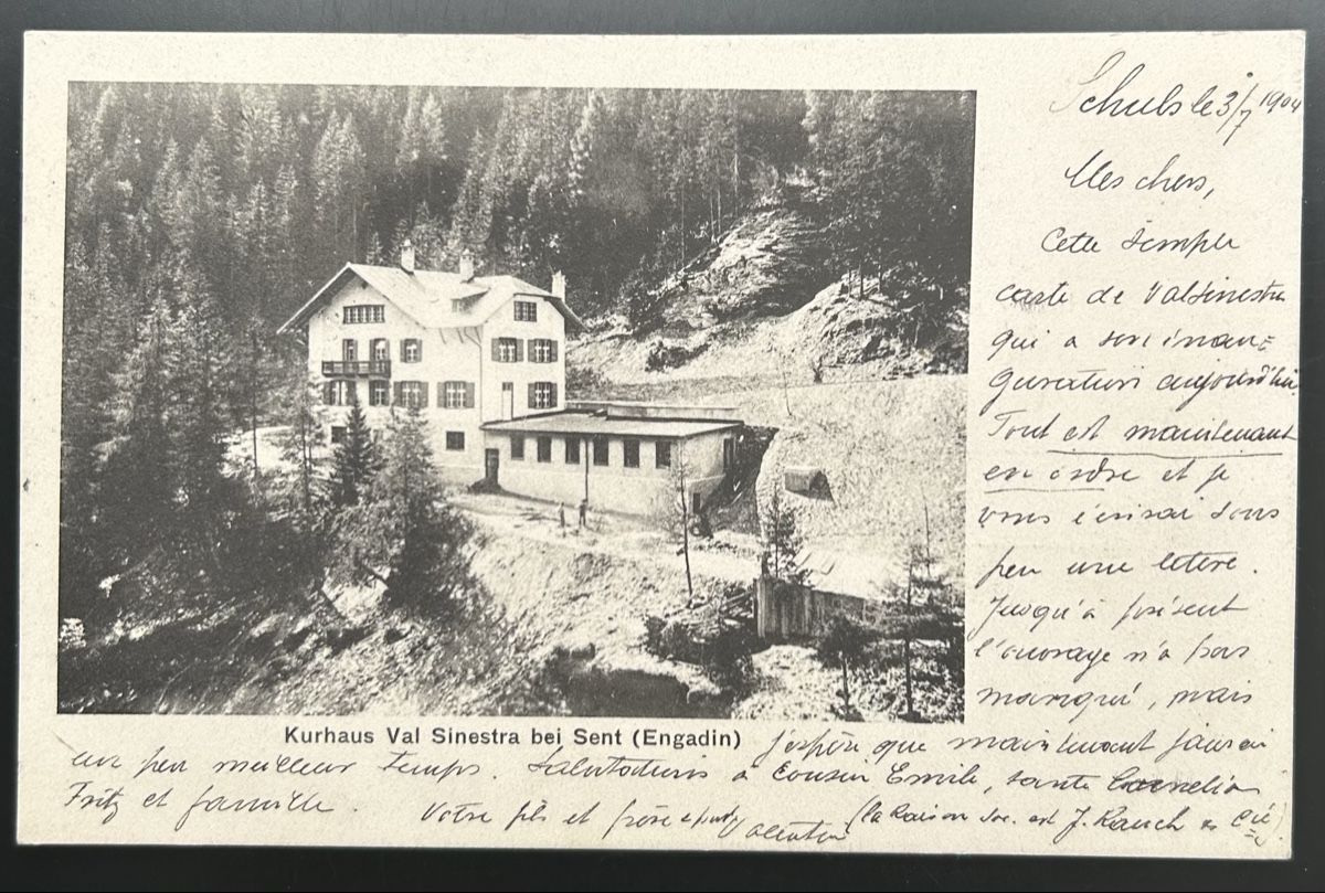 Cartoline postali: Kurhaus Val Sinestra bei Sent GR – Usato da Horw venduto da Tellbub