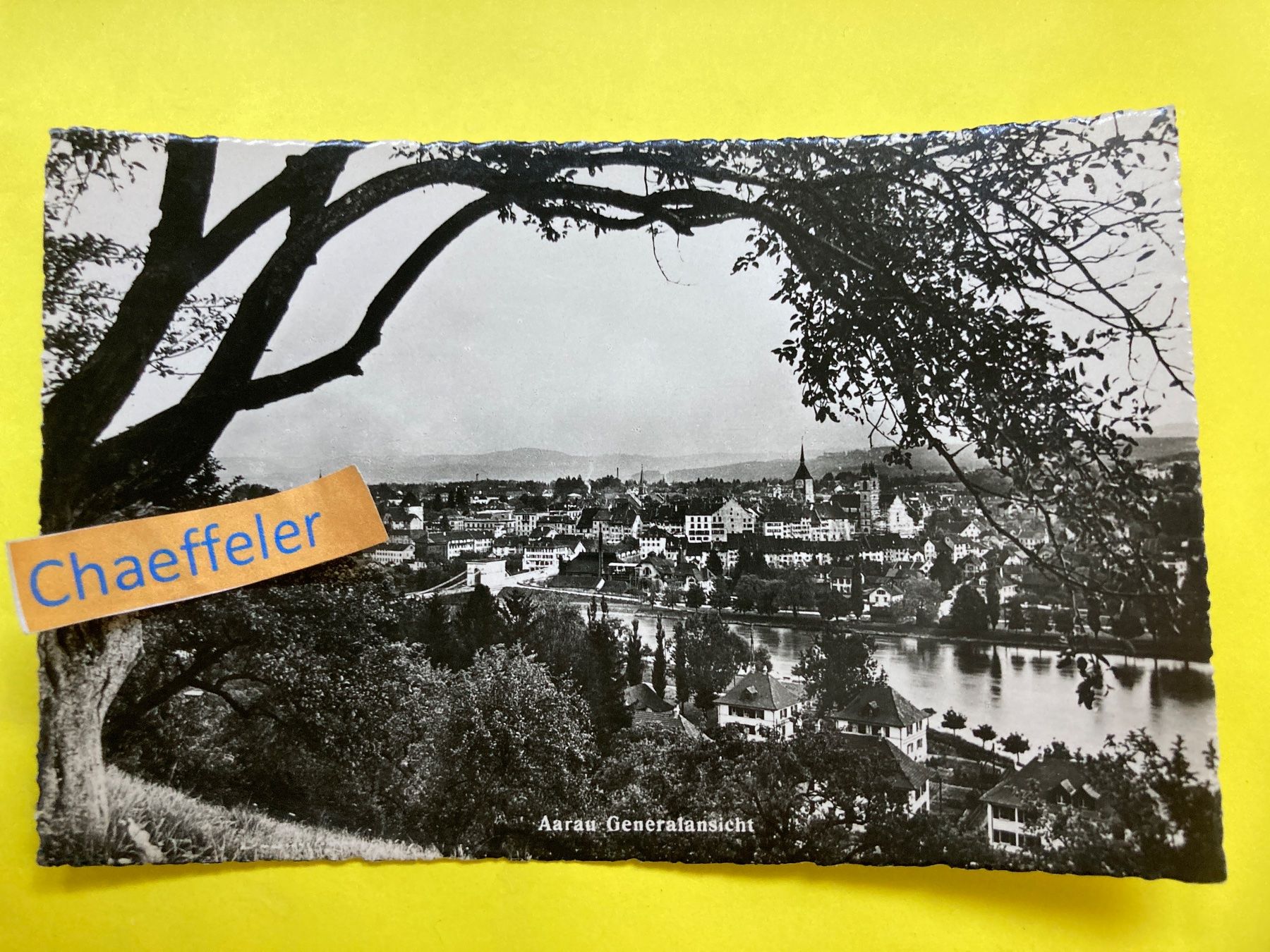 Cartoline postali: Aarau Generalansicht – Usato da Zürich venduto da Chaeffeler