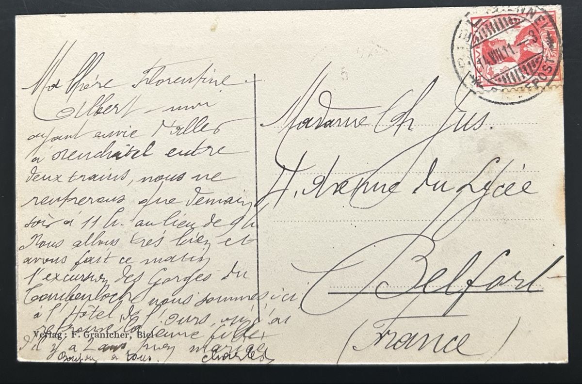 Cartoline postali: Biel Centralplatz 1911 – Usato da Horw venduto da Tellbub 1