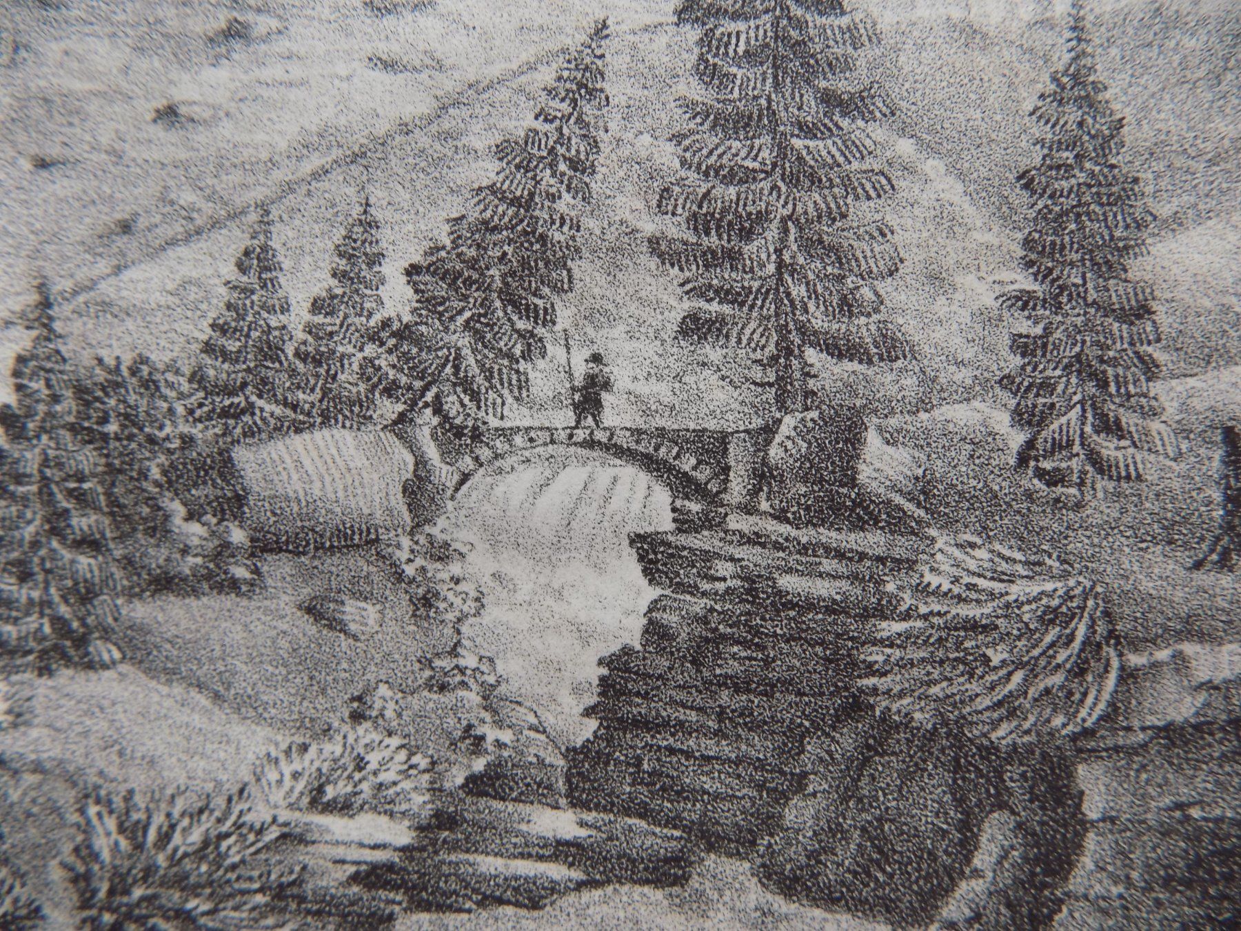 Stiche: Pont sur l'Aar au Grimsel – Gebraucht aus Risch von Rischli15 8