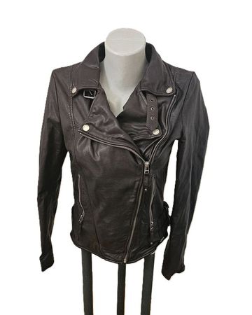 Freaky Nation stylische Damen Leder Jacke Gr. S Biker