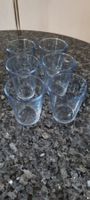 6 Gläser Glas blau neu