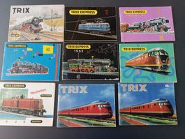 9 x Kataloge Trix Express H0 1952-1965