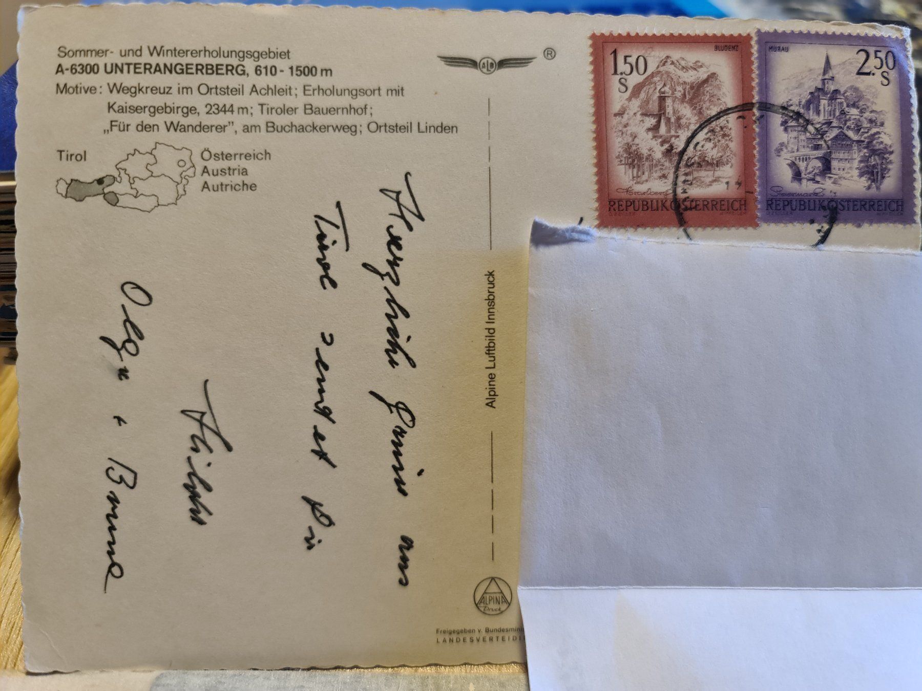 Cartoline postali: Ansichtskarte Unterangerberg österreich – Usato da Dintikon venduto da Vexi 1