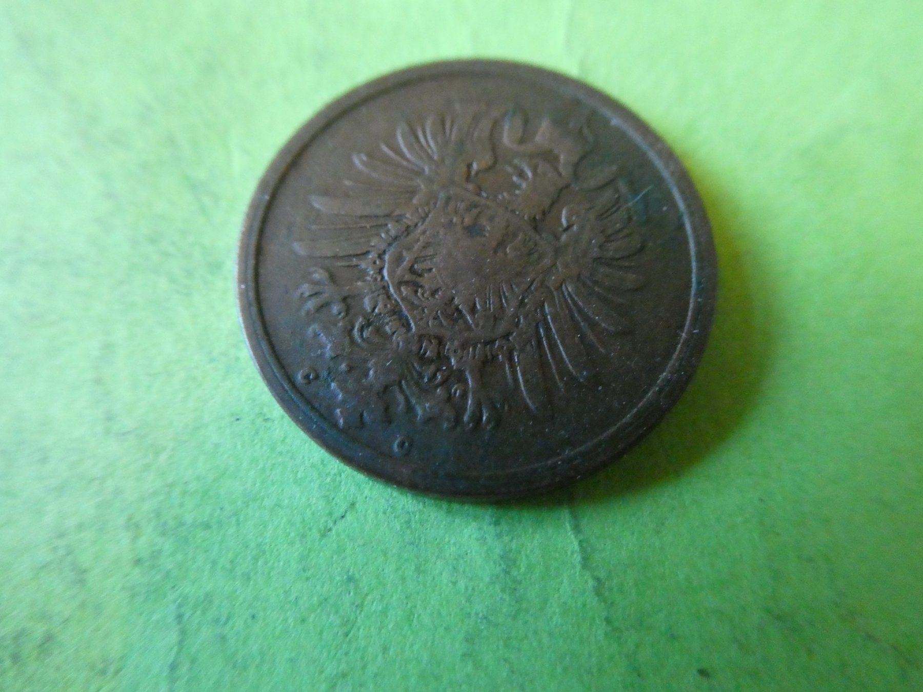 Alle Münzen: Dt. Reich 1875 C, 2 Pfennig – Gebraucht aus Hinterforst von Rohusri 1
