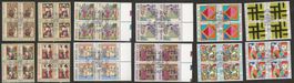 Schweiz Viererblock Serie Pro Patria 1988 89 1991 gestempelt