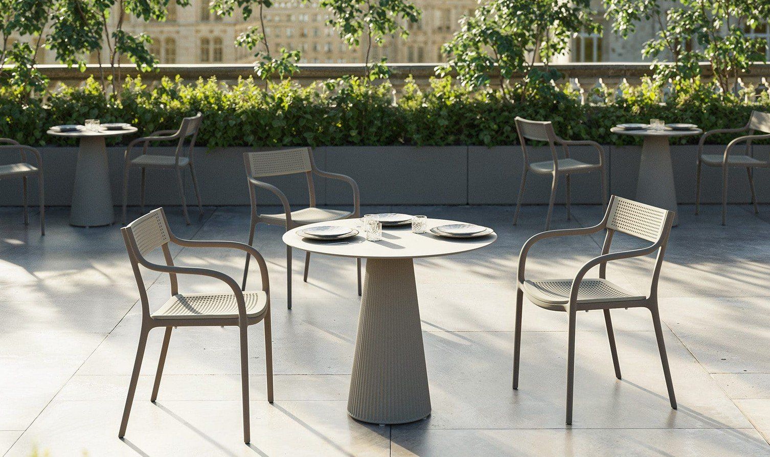 Sedie: Lot de 4 Chaises Madison Dots Cream Jade Vondom – Nuovo e nell'imballaggio originale da Lausanne venduto da UniDecoCasa
