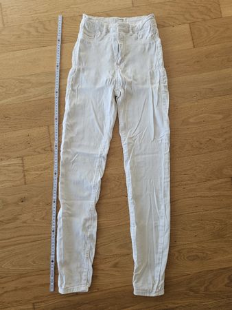 Jeans Damen High Waist weiss Grösse 34 