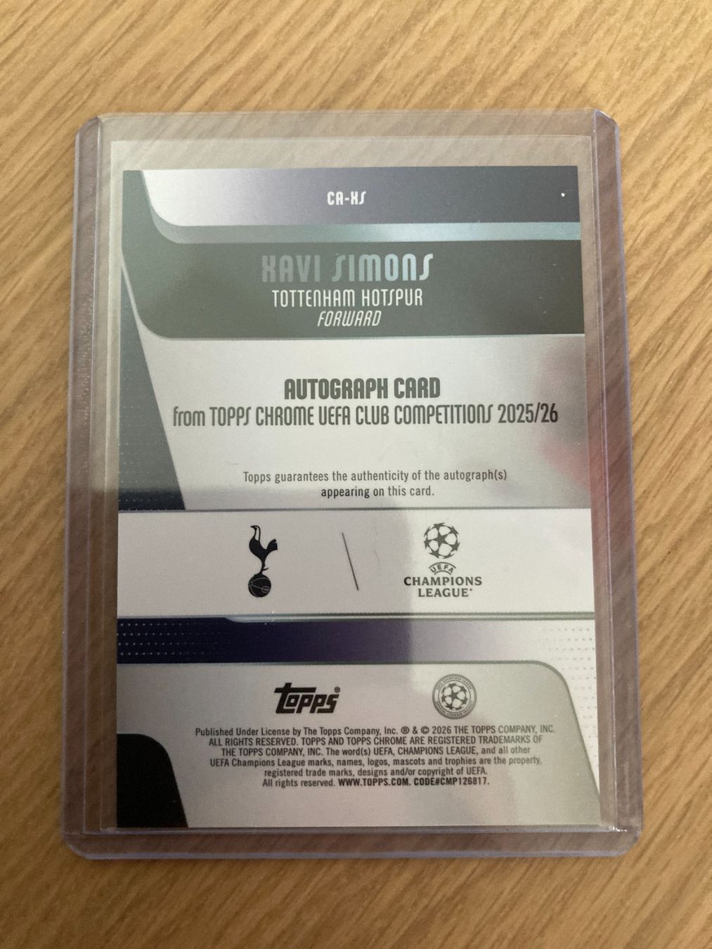 Topps Sammelbilder & Trading cards: Topps Chrome UEFA 2025-26 - Xavi Simons Auto /199 – Gebraucht aus La Tour-de-Peilz von Tyalos_Cards 1