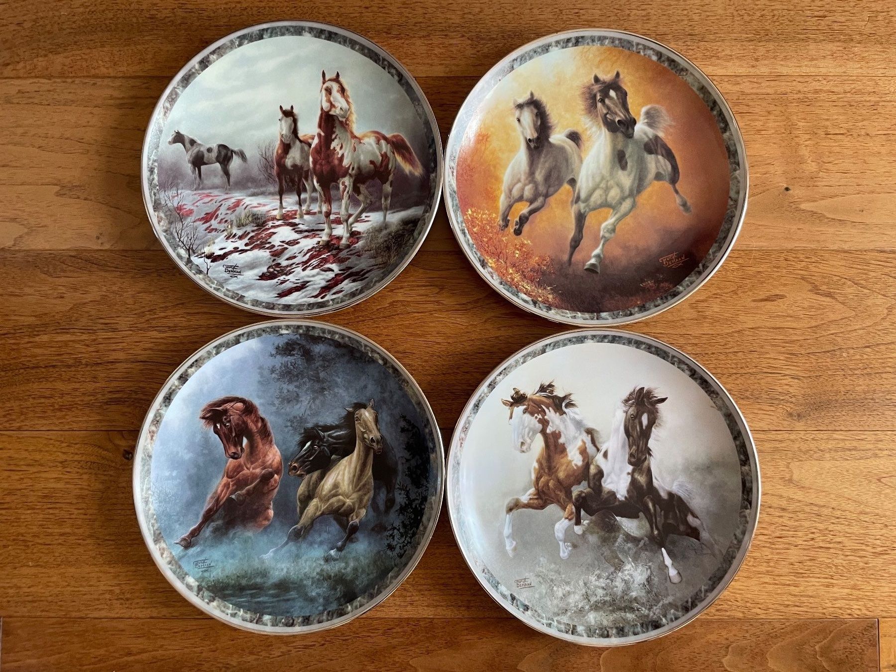 Piatti: 4 Stück Sammelteller "Galloping Glory"  – Usato da Seuzach venduto da Sommersprosse21