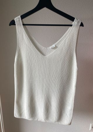 s.Oliver Strick-Top Weiss / Top tricot