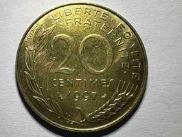 Pièce 20 Centimes France 1997 occasion
