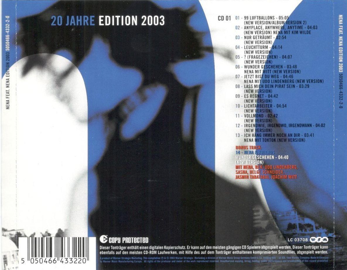 CDs: Nena CD Feat. Nena Edition 2003 – Gebraucht aus St. Margarethen TG von Smiley-Face 1