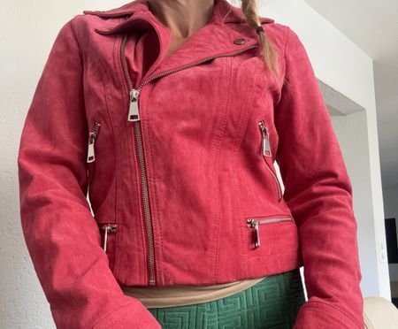 Vero Moda Lederjacke Pink Grösse S neuwertig