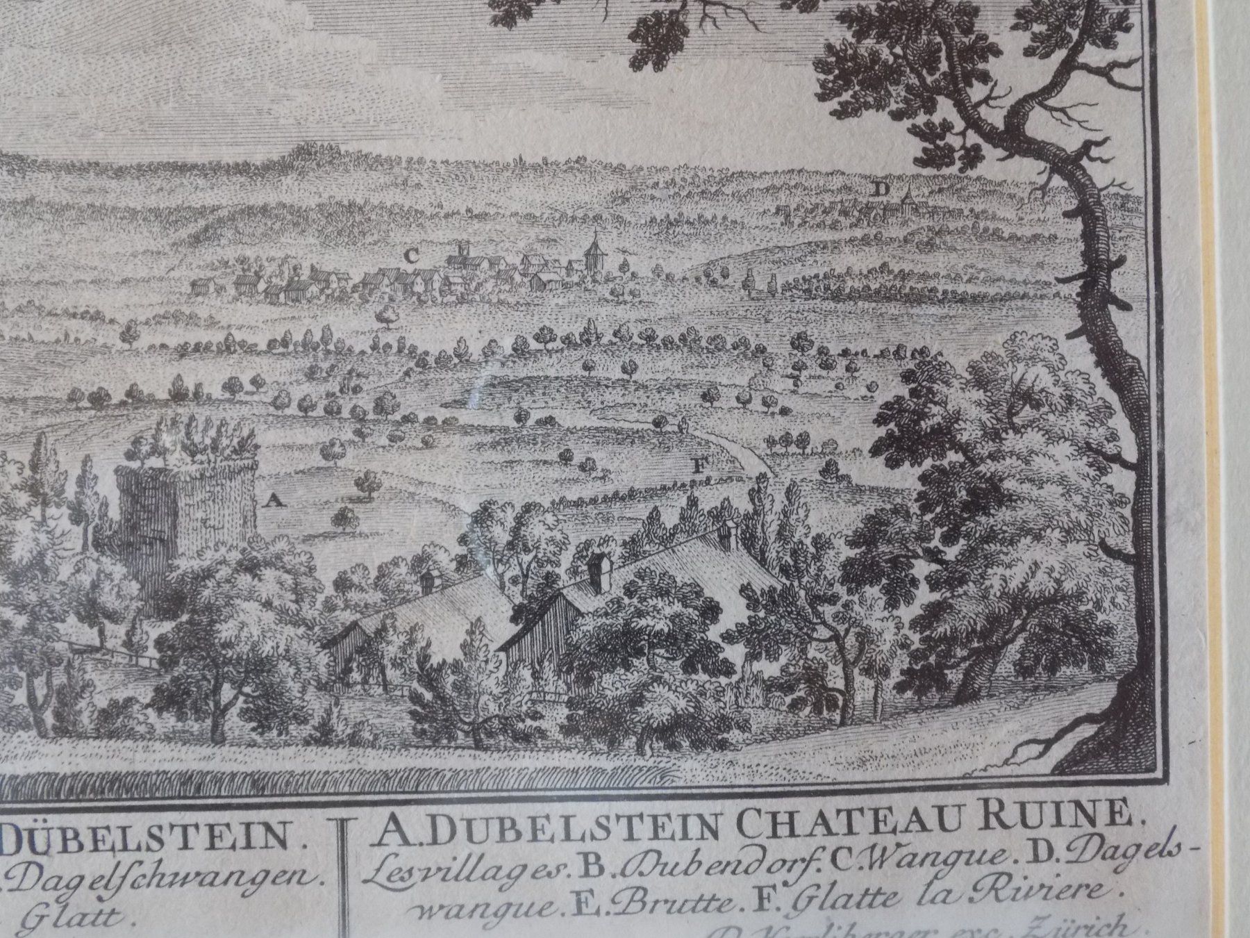 Gravures: Schloss Dübelstein Dübendorf – D'occasion à Risch par Antikfee 5
