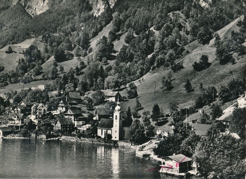 Cartoline postali: Bauen - mit Flugzeug über ... + 1971 – Usato da Emmenbrücke venduto da teestube