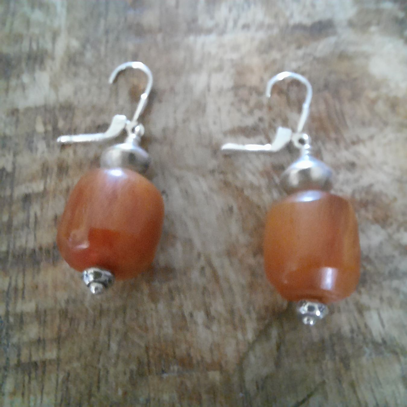 Ohrringe & -stecker: Ohrringe mit Bernstein oder Karneol, Silber 925 – Gebraucht aus Mönchaltorf von Espressina 3