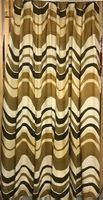 Vorhang 70er bräunliche Farben in Wellenform Satin