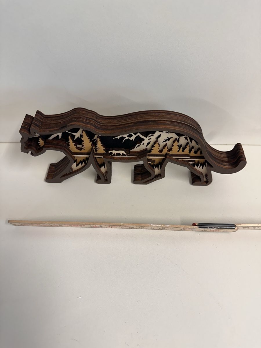 Tutte le decorazioni: 3D Holzbild Puma Landschaft Deko Figur – Nuovo e nell'imballaggio originale da Oberurnen venduto da jasmin2fel 1