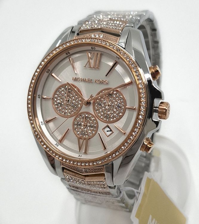 Neue Michael Kors Whitney Damenuhr Crystal Rotgold Silber (Neu und ...