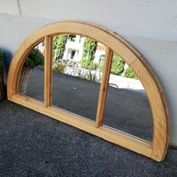 Tannenholz Spiegelfenster (Dachluckenfenster) gross, antik