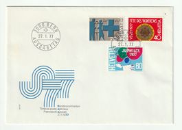 FDC, Schweizer Ersttagsbrief Sonderstempeln 27. Januar 1977