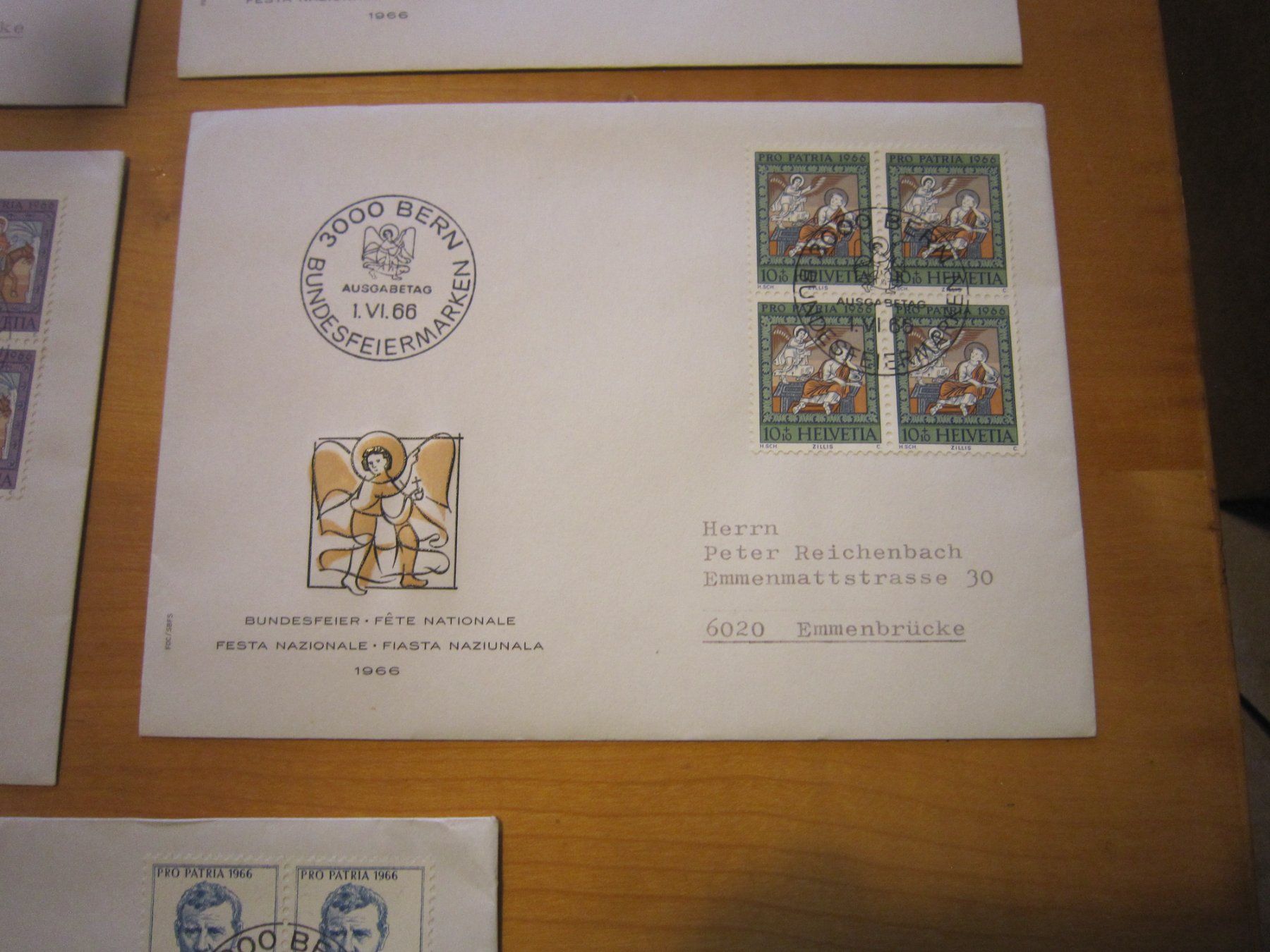 Tutti i francobolli: PP 1966 FDC Serie und 4er mit Adresse – Usato da Gordola venduto da Polentaefung 5