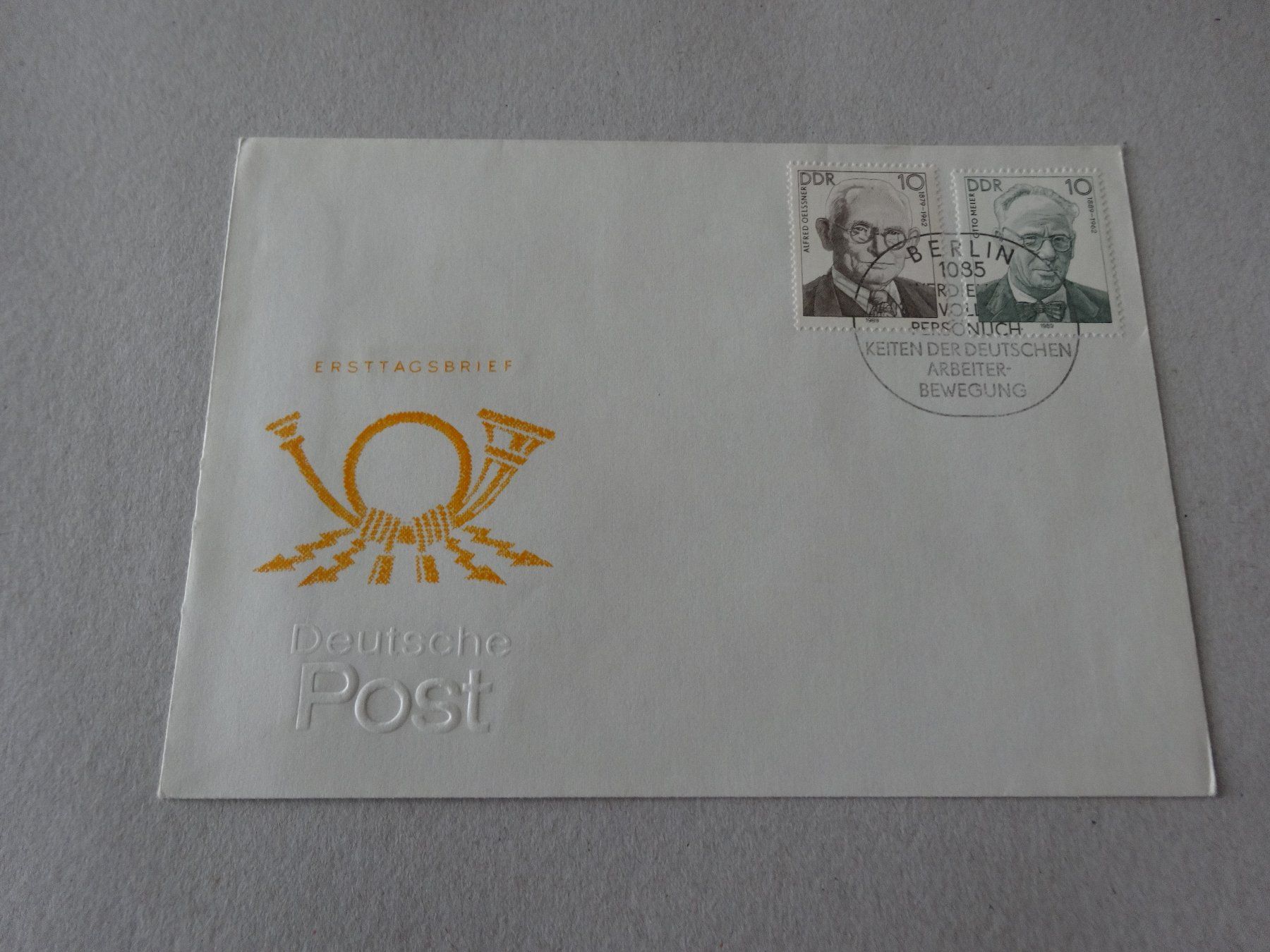 Alle Briefmarken: Ersttagsbrief Persöndlichkeitenden Arbeiterbewegung Berlin – Gebraucht aus Neerach von jenny062