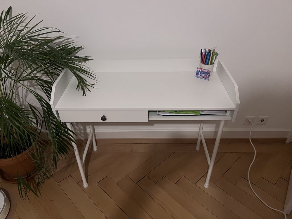 Hauga Schreibtisch weiss, 100x45cm