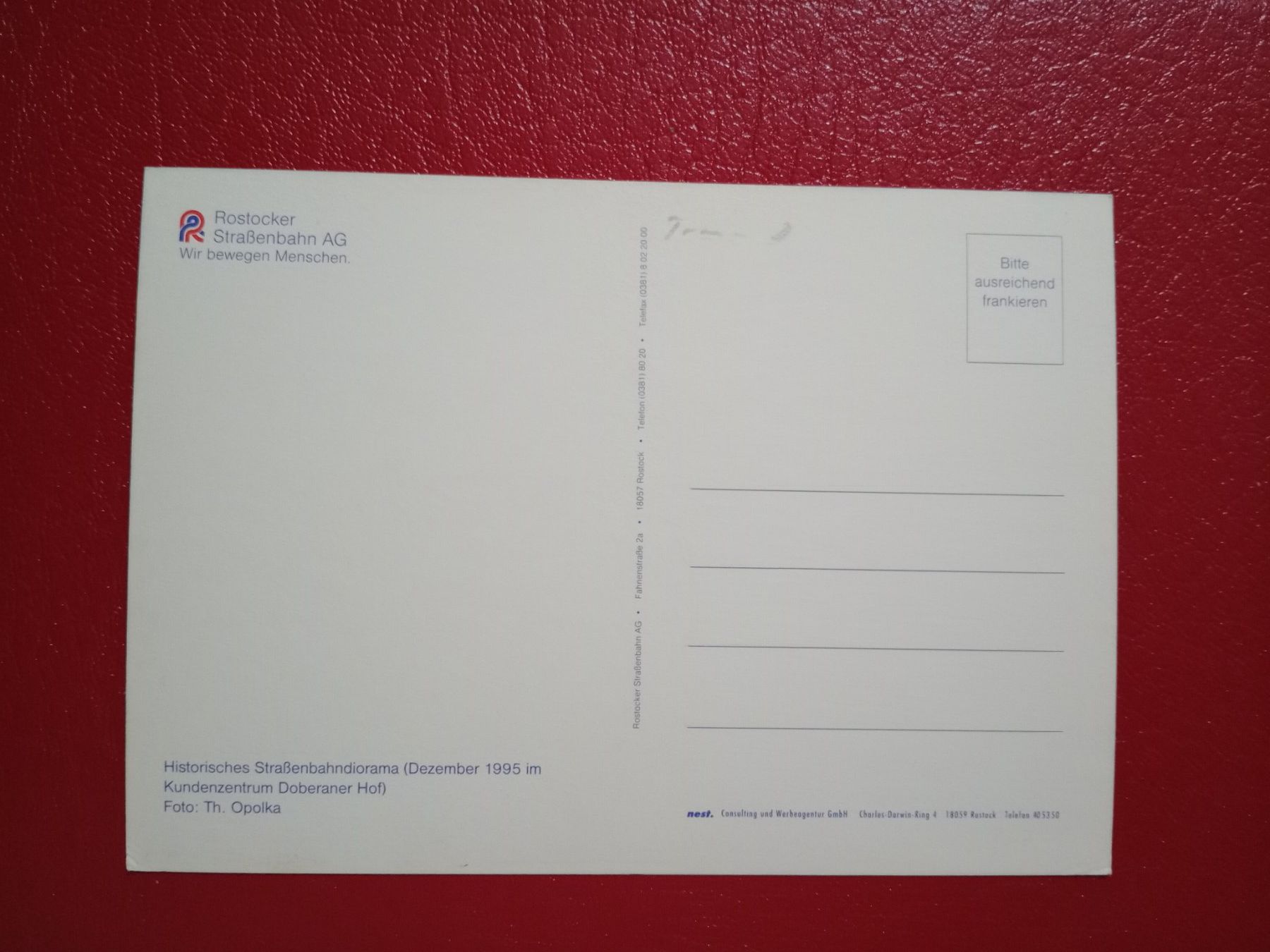 Cartoline postali: AK Tram Strassenbahn Rostock – Usato da Küttigen venduto da Melisch1000 1