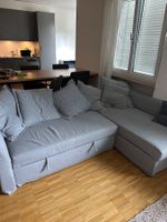 Ecksofa mit Schlaffunktion grau